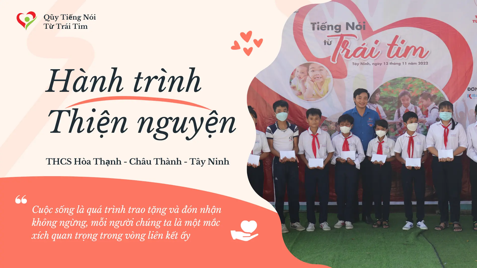 Trao yêu thương – Tặng 50 phần quà và 10 suất học bổng cho các em học sinh tại trường THCS Hòa Thạnh